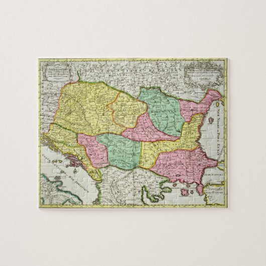 Kaart van het Koninkrijk Hongarije en de staten di Legpuzzel (Horizontaal)