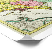 Kaart van het Koninkrijk Hongarije en de staten di Poster (Hoek)