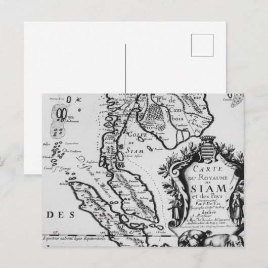 Kaart van het Koninkrijk Siam (Voorkant / Achterkant)