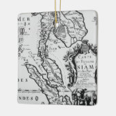 Kaart van het Koninkrijk Siam Keramisch Ornament (Links)