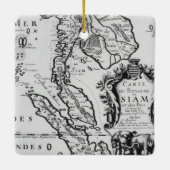 Kaart van het Koninkrijk Siam Keramisch Ornament (Achterkant)