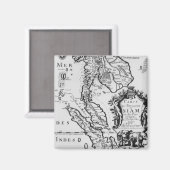 Kaart van het Koninkrijk Siam Magneet (Voorkant / Achterkant)