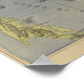 Kaart van het Koninkrijk Siam Poster (Hoek)