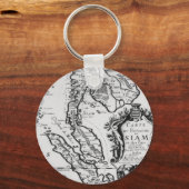 Kaart van het Koninkrijk Siam Sleutelhanger (Voorkant)