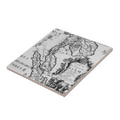 Kaart van het Koninkrijk Siam Tegeltje (Zijkant)