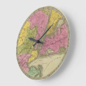 Kaart van het land 25 mijl rond de grote klok (Hoek)