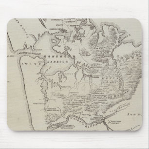 Kaart van het land tussen de rivier de Auckland en Muismat