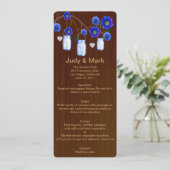 Kaart van het landelijke trouwe Blue Mason Jars We (Staand voorkant)