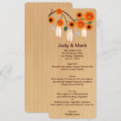 Kaart van het landelijke trouwe Oranje Mason Jars (Voorkant / Achterkant)