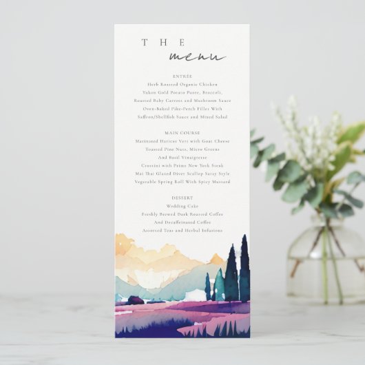 Kaart van het landschap van het gebergte (Staand voorkant)