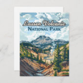 Kaart van het Lassen Volcanic National Park Califo (Voorkant / Achterkant)