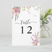 Kaart van het lentetafel van wilde bloemen (Staand voorkant)