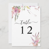 Kaart van het lentetafel van wilde bloemen (Achterkant)