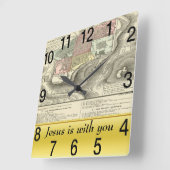 Kaart van het leven van Christus-voorwoord Vierkante Klok (Hoek)