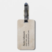 Kaart van het Lonleygebergte Bagagelabel (Achterkant verticaal)