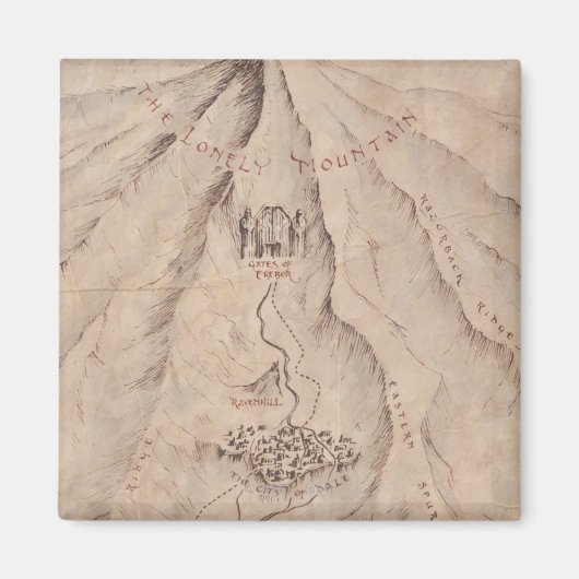 Kaart van het Lonleygebergte Magneet (Voorkant)