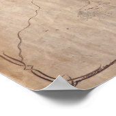 Kaart van het Lonleygebergte Poster (Hoek)