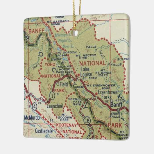  kaart van het Louise AB Keramisch Ornament (Links)