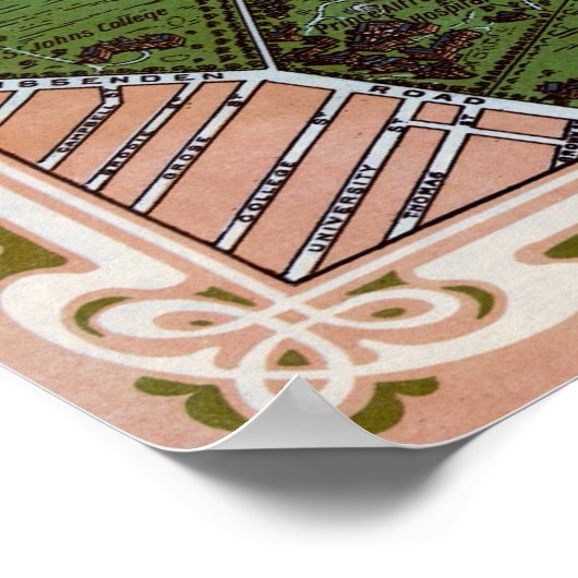 KAART VAN HET LUCHTVLIEGTUIG VAN SYDNEY AUSTRALIA POSTER (Hoek)