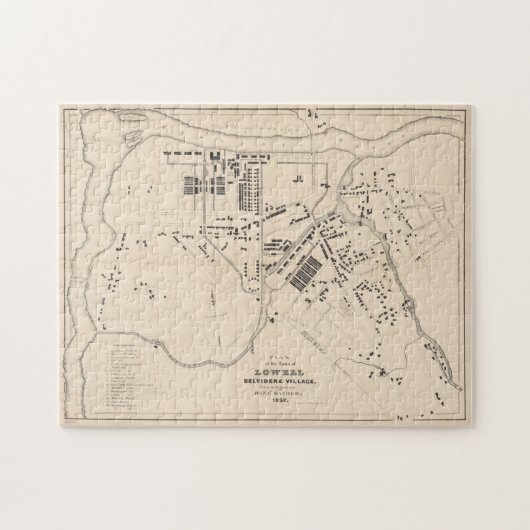 kaart van het MA (1832) Legpuzzel (Horizontaal)