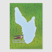 kaart van het meer Hubbard in het noordelijke Mich (Voorkant)
