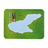 kaart van het meer Hubbard in het noordelijke Mich Magneet (Horizontaal)