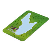 kaart van het meer Hubbard in het noordelijke Mich Magneet (Linkerzijde)