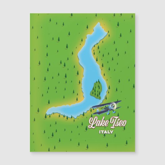 kaart van het meer Iseo Italië (Voorkant)