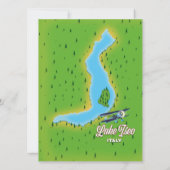 kaart van het meer Iseo Italië (Achterkant)