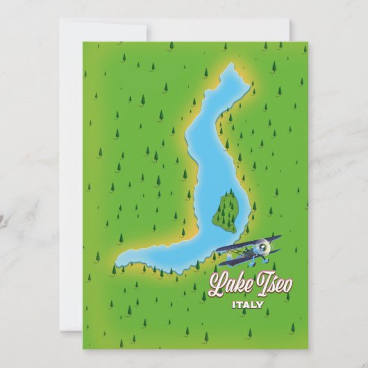 kaart van het meer Iseo Italië (Voorkant)