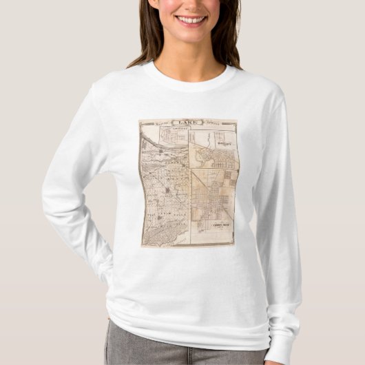 Kaart van het meer met Lowell T-shirt (Voorkant)