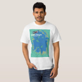 kaart van het meer Nipigon Canada T-shirt (Voorkant volledig)