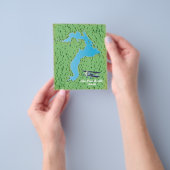 kaart van het meer Pend Oreille Idaho (Hand)