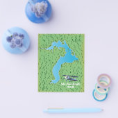 kaart van het meer Pend Oreille Idaho (Enkel)