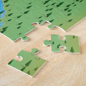kaart van het meer Pend Oreille Idaho Legpuzzel (Zijkant)