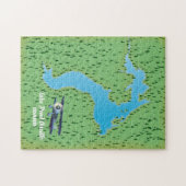 kaart van het meer Pend Oreille Idaho Legpuzzel (Horizontaal)