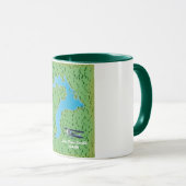 kaart van het meer Pend Oreille Idaho Mok (Voorkant rechts)