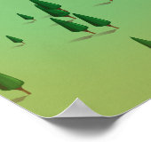 kaart van het meer Pend Oreille Idaho Poster (Hoek)