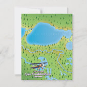 kaart van het meer Pontchartrain Louisiana (Voorkant)