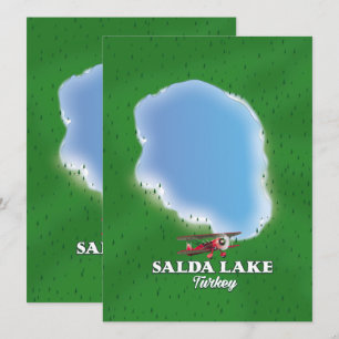 Kaart van het meer Salda Turkije