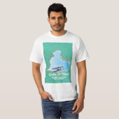 kaart van het meer St Clair USA Canada T-shirt (Voorkant volledig)
