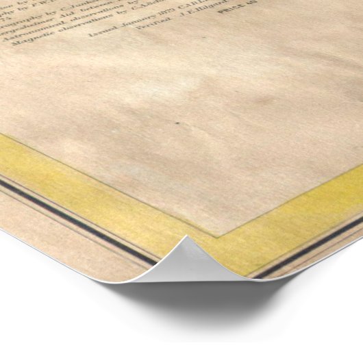  kaart van het meer van ChamPlain (1874) Poster (Hoek)