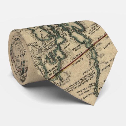 kaart van het meer van ChamPlain & het meer van G Stropdas (Opgerold)