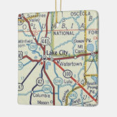 kaart van het meer van de stad FL Keramisch Ornament (Links)