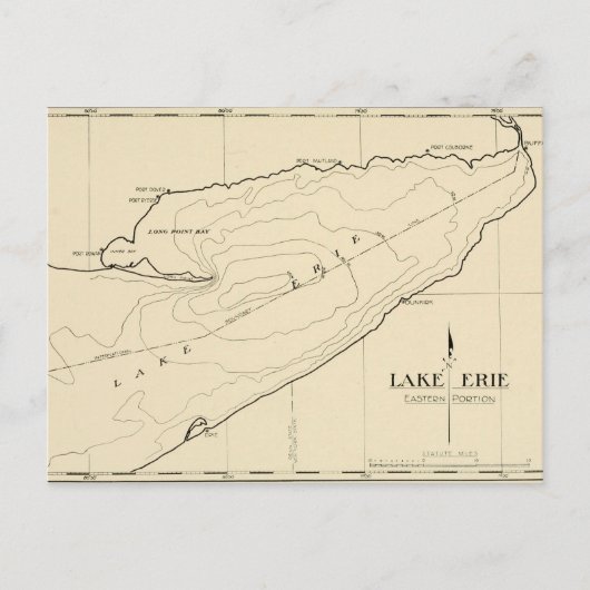  kaart van het meer van Erie New York (Voorkant)