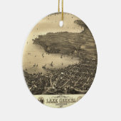 kaart van het meer van Genève Keramisch Ornament (Rechts)