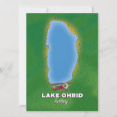 kaart van het meer van Ohrid Turkije (Voorkant)