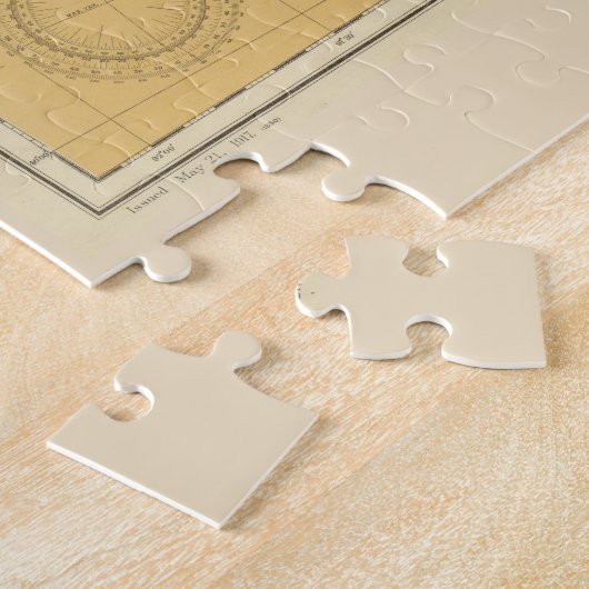 kaart van het meer van Superior (1832) Legpuzzel (Zijkant)