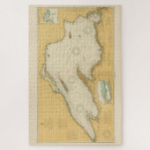 kaart van het meer van Superior (1832) Legpuzzel (Verticaal)