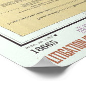 Kaart van het meer van Tahoe (1987) Poster (Hoek)